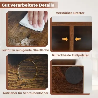 7-cube raft liber raft cub vertical sau orizontal cu 7 compartimente raft de depozitare Rustikal Braun