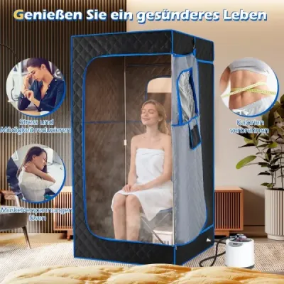 Cutie portabilă cu saună cu scaun pliant & mat Spa personal