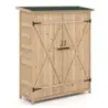 Adăpost exterior pentru depozitare Case de mobilier din lemn solid cu acoperiş rezistent la apă din asfalt