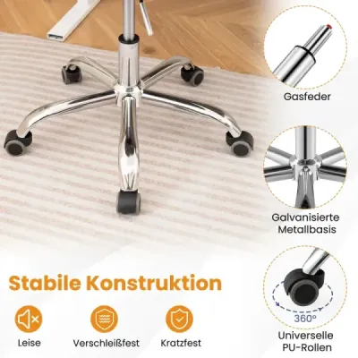 Scaun de birou transparent cu role Scaun de birou rotativ Scaun de calculator reglabil înalt