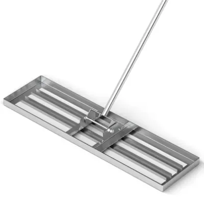 Lawn Nivelliers cu mâner ergonomic peluze metalice nivelling Flatbed gazon instrument argint