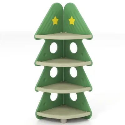 librărie pentru copii în design cu model stele 4-poveste rafturi colț