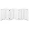 Grilă de blocare Câini 89cm Înalt 4 panouri Grilă de protecţie lemn pliabil alb (6 panouri)