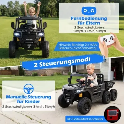 24V vehicul pentru copii cu pat de înclinare electric & telecomanda si lumini LED