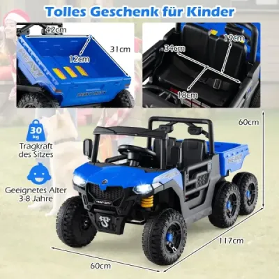 24V vehicul pentru copii cu pat de înclinare electric & telecomanda si lumini LED