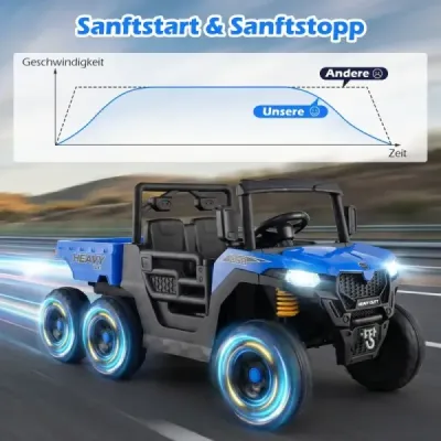 24V vehicul pentru copii cu pat de înclinare electric & telecomanda si lumini LED