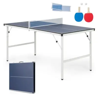 Masa de tenis de masa pliabil cu net & 2 racheta & mingi Mini masa ping pong