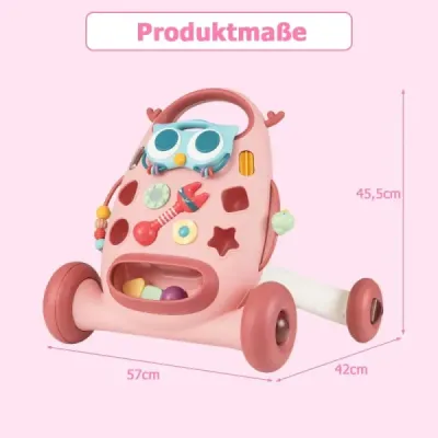 Cărucior de rulare cu jucător oval detașabil & sortator formă Rulare cărucior Rosa