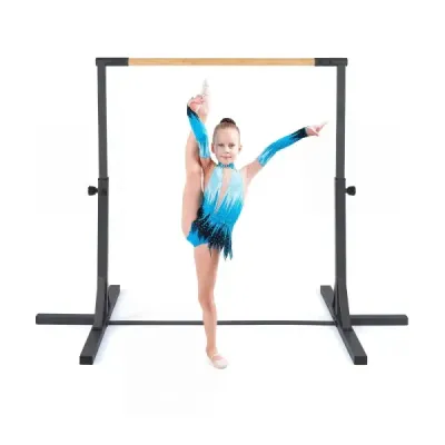 Gimnastică tijă de participare orizontală cu 12 ori de ajustare înălțime de 85-145 cm stretch tija negru