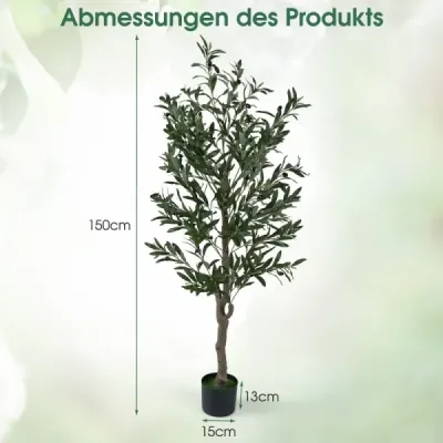 2 set măslin artificial cu fructe şi muşchi realiste Modern Arbori artificiali