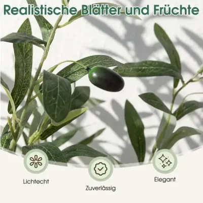 2 set măslin artificial cu fructe şi muşchi realiste Modern Arbori artificiali