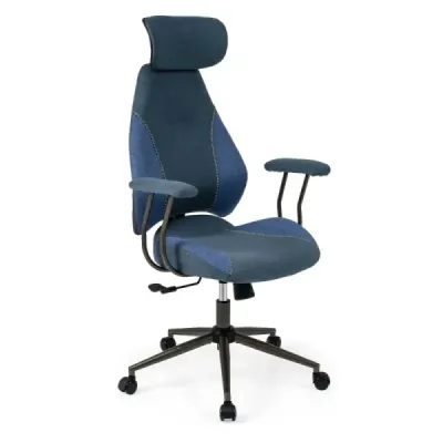 Scaun birou ergonomic cu tesatura de lenjerie de pat si scaun birou spătar reglabil Blue
