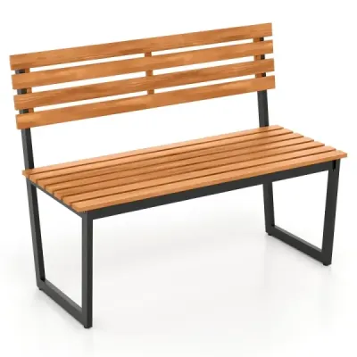 2 banc de gradina cu cadru metalic