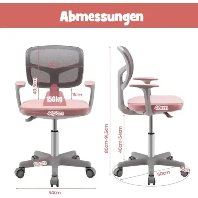 Înălţimea copiilor birou reglabil + scaun pentru calculator Set scaun de studiu roz