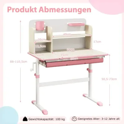 Set birou pentru copii mai mare reglabil + birou pentru copii