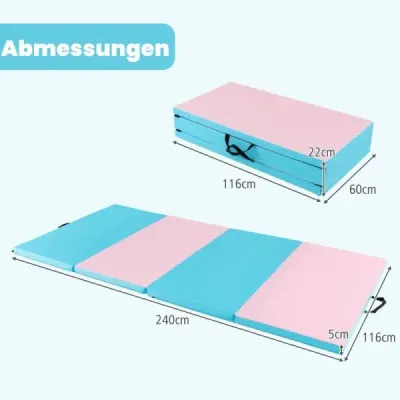 Baruri de gimnastică + Mat de gimnastică Set Reckstab Etaj moale mat Turnbar albastru