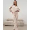 Set de velur din două piese cu clopote bej Goodlookin (82144)