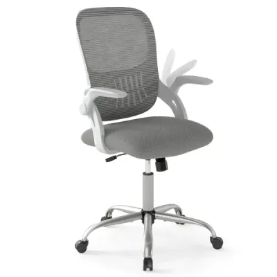 Scaun de birou ergonomic cu cotiere pliante & Wipp funcţie Scaun computer Grey