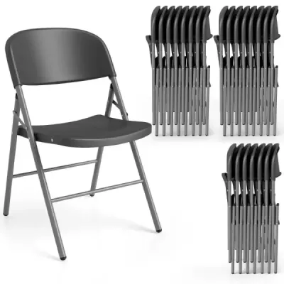 Set 6 scaune pliante din metal & plastic scaun pliant cu 150 kg capacitate de transport
