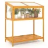 Top din lemn cu fata inalta cu acoperis transparent si pliant sera Orange 90 x 50,5 x 105 cm