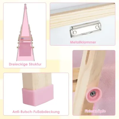 Tablou de inaltime-adjustabil pentru copii cu sevalet dublu fata cu masa magnetica