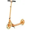 Scooter pliabil cu 100 kg sarcină &amp; 2 roți LED înălțime reglabil pedala cu role portocaliu