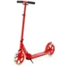Scooter pliabil cu 100 kg de încărcare Putere &amp; 2 LED-uri Roți Înălțime reglabilă Roller Tretroller roșu