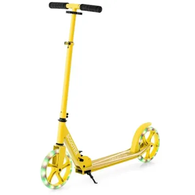 scuter pliabil cu capacitate de încărcare de 100 kg & 2 roți cu înălțime reglabilă scuter galben