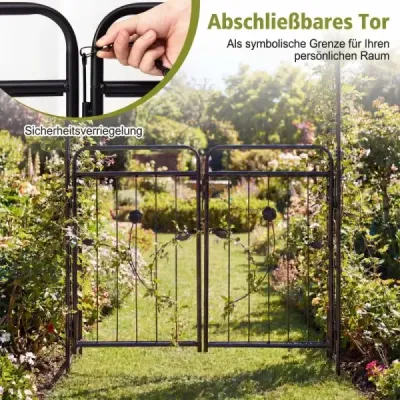 Fișă de metal-Spaling cu placi de podea tor Lockable & Ground Spikes Grid negru