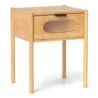 Masa din Bambus cu sertar din sticlă călită Masa din pat Natura