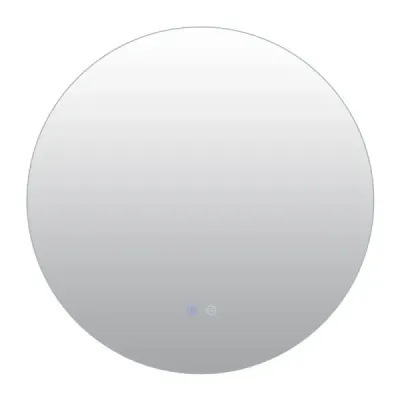 Ø70 cm Oglindă rotundă cu funcție de iluminare și stocare Oglindă de baie cu design fără accesorii