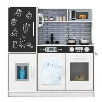 Joacă Bucătărie pentru Joacă Bucătărie Set pentru copii mici cu Tabelul 82 x 24 x 80 cm Cream White