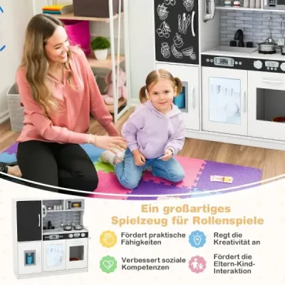 Joacă Bucătărie pentru Joacă Bucătărie Set pentru copii mici cu Tabelul 82 x 24 x 80 cm Cream White