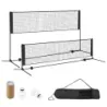 Plasă de minge de primăvară cu suport reglabil Badminton net pentru zona în aer liber negru