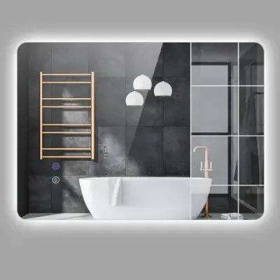 70 x 50 cm LED rectangular Iluminat Oglindă de perete Montat Oglindă baie