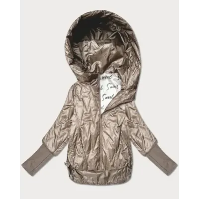 Sacou subțire pentru femei cu scripete tricotate Goodlookin bej (B8575-12)