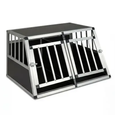 Aluminum mâner cutie de transport cu usa inchidebila Partitie argint