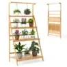 Stand planta pliabila Scări flori de bambus Stand natura 71 x 40 x 120 cm
