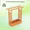 Top gradina cu Grid Freestanding Planter Cutie de lemn de molid cu agățat acoperiș portocaliu