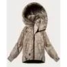 Jacheta pentru femei cu curele Goodlookin bej (B8591-12)