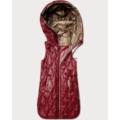 Vestă de damă cu lacăt auriu Lookin roșu închis (B8586/B8587-27)