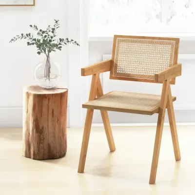 2 set scaun dining scaun bucatarie din bambus & rattan simulat 50 x 52 x 81 cm Natura