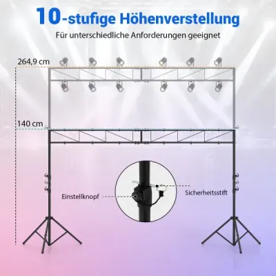 360 cm lungime trepied lumina cu inaltimea intersectie reglabila DJ stand de lampa 140