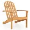 Scaun cu scaun Adirondack din lemn de salcâm cu scaun înclinat și cu spătar înalt