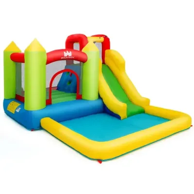 Hüpfburg gonflabile slide apă joacă padele piscină cu slide 350 x 280 x 190cm
