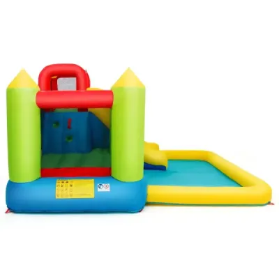 Hüpfburg gonflabile slide apă joacă padele piscină cu slide 350 x 280 x 190cm