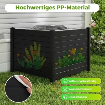 Gard de gradina cu 2 panouri rezistente la vreme gard laminate cu 3 poli negru
