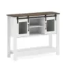 Sideboard cu depozitare și 2 uși glisante și 2 compartimente deschise și raft reglabil