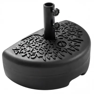 Stand semi-rotund de umbrele 17 litri / 25 kg Stand umbrela reîncărcabila pentru bare umbrela de 38 / 48 mm