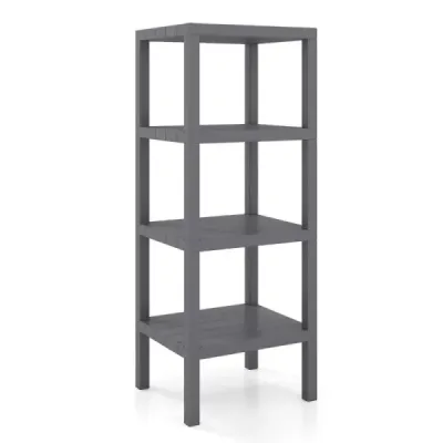 Stand stand independent din plastic 4 Stufiges Badregal Schmal raft de bucătărie gri